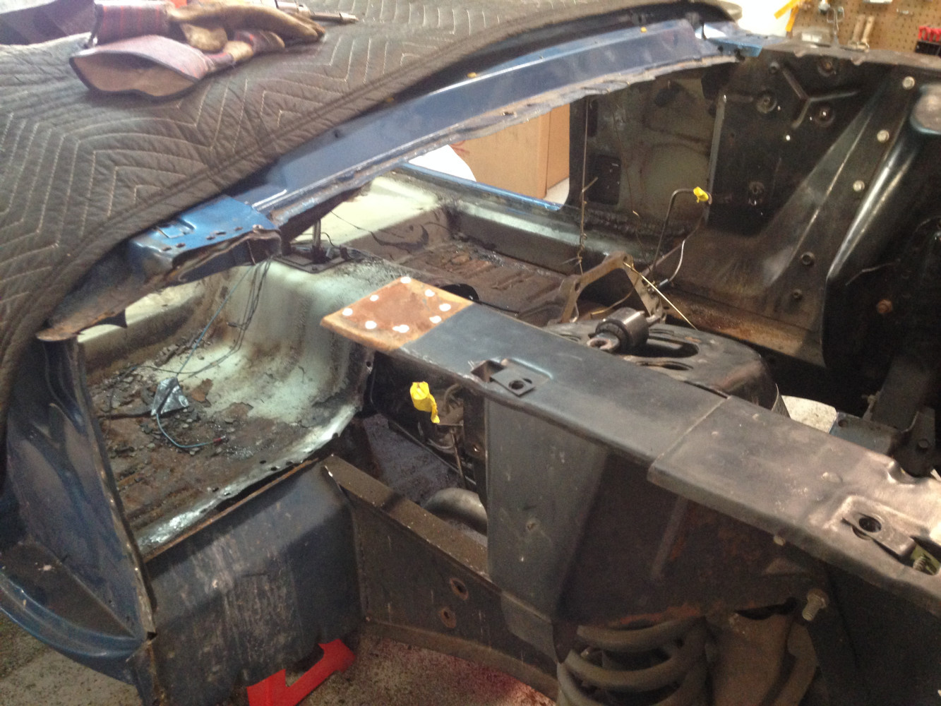 Motor and firewall removed