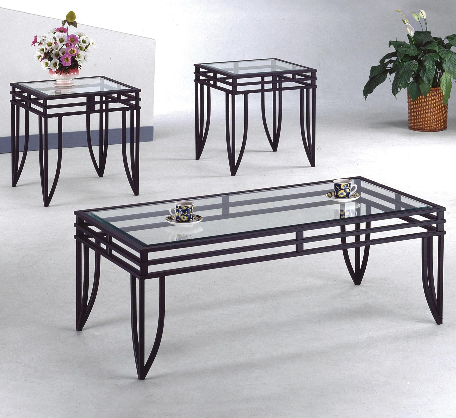 Furniture Clearance Center Tables Matrix C M 3702 3 Piece Table Set Coffee And 2 End Tables