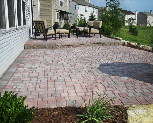Raised patios offer an outdoor living space during the warm months