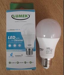 Bombillo LED 12W/100-240V E27 
Auto Dimmer (100-40-15%)
 Lumek Cod 15152/6500K Cod 
15154/3000K 