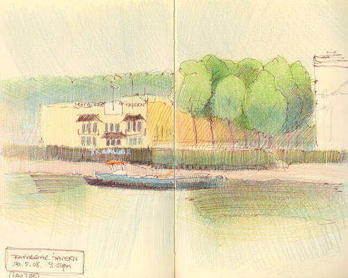 Trafalgar Tavern from the Rowing Club