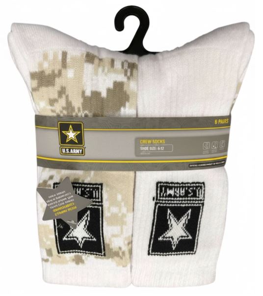439S403317TA-WHT
6PK U.S. ARMY 
CREW SOCKS  SHOE SIZE 6-12
UPC 193159217853
60 CS PACK
