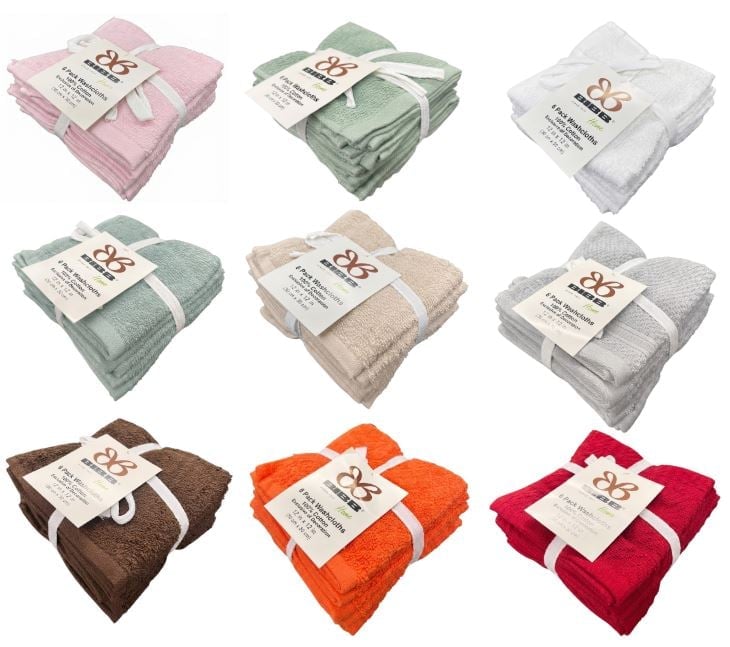 4400
6PK BIBB WASHCLOTHS MIXED LB/TERRY 12x12
UPC 782650424084
36 CS/PK
