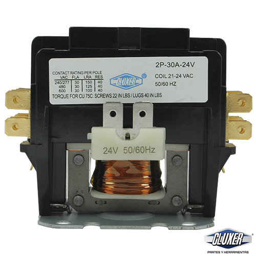CONTACTOR 2 POLOS 30
AMPS. 24V