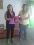 Happy female customer