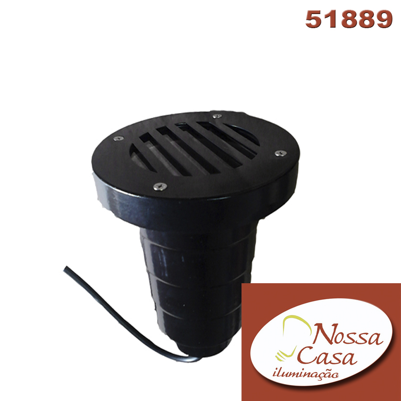 Embutido Solo preto c/grade p/ Par20