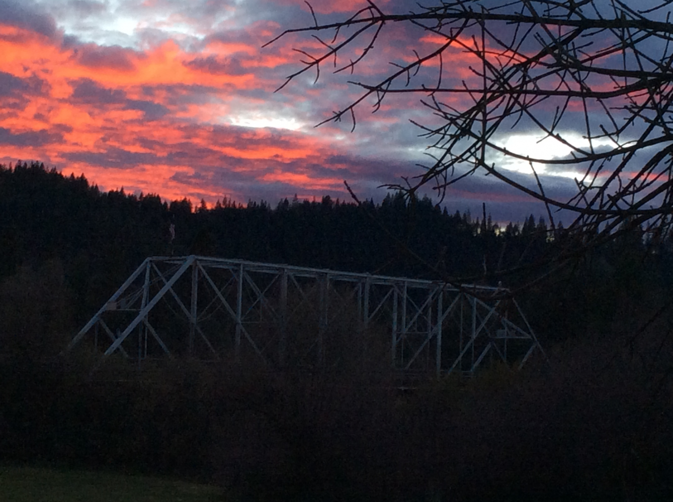 Sunset over the bridge