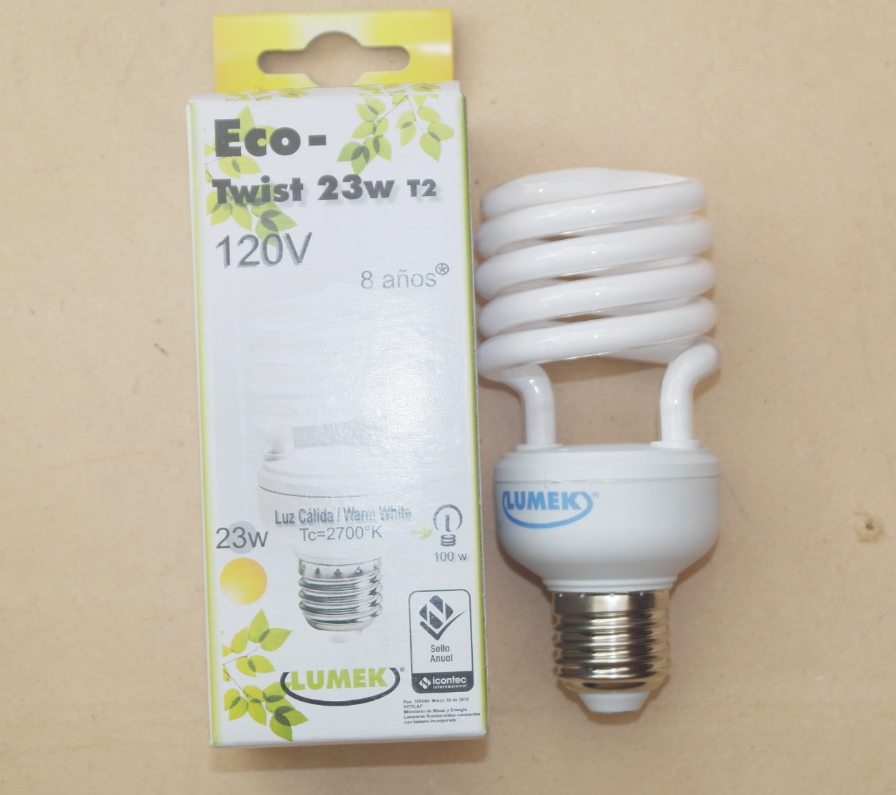 Ahorrador Espiral 23W LC 8.000 
Horas Lumek Cod:11027