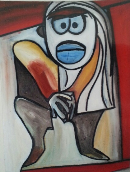 SOLD. Title: Anticipation. 36 x 40 L. Acrylic on Canvas. All artwork copyrighted©.