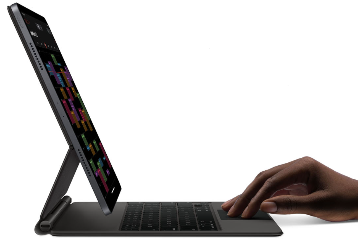 Person holding a tablet Person holding a tablet