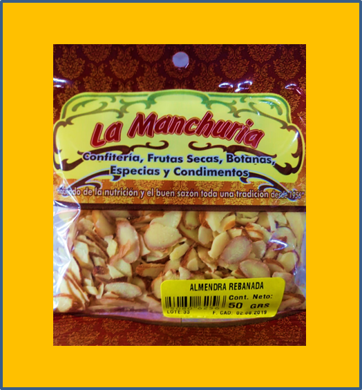 ALMENDRA REBANADA CON CUTÍCULA
50 GRS