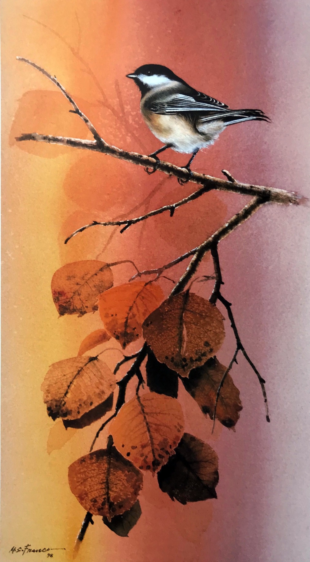 " Chickadee "
Edition 450 S/N US $65
A/P  US $85
Image size 8 1/2 " X 15 1/2"