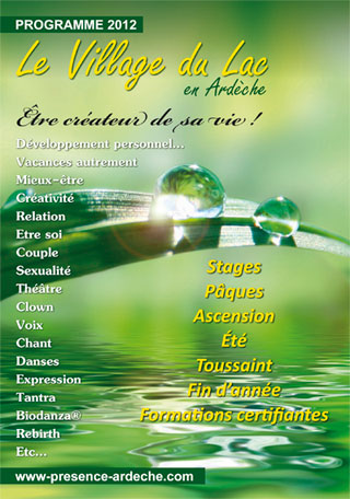 Dépliant des programmes de l'année 2012