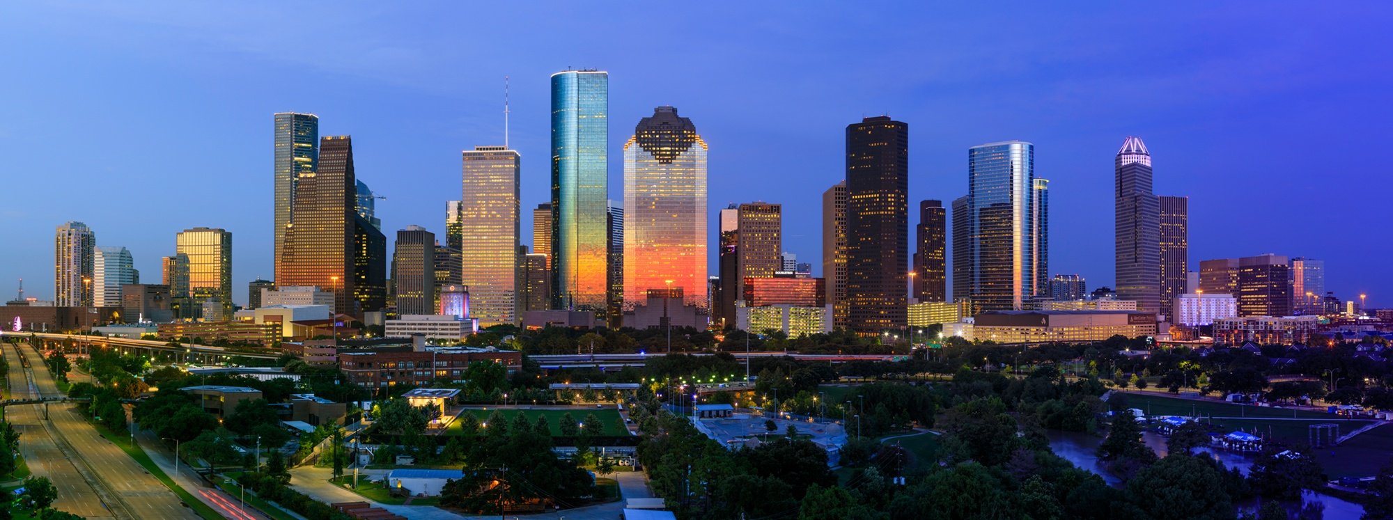 Houston Skyline July 4th 