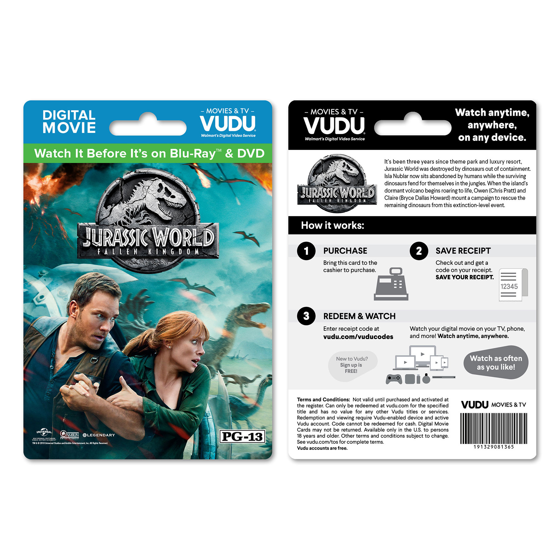 Jurassic World Walmart Digital Card