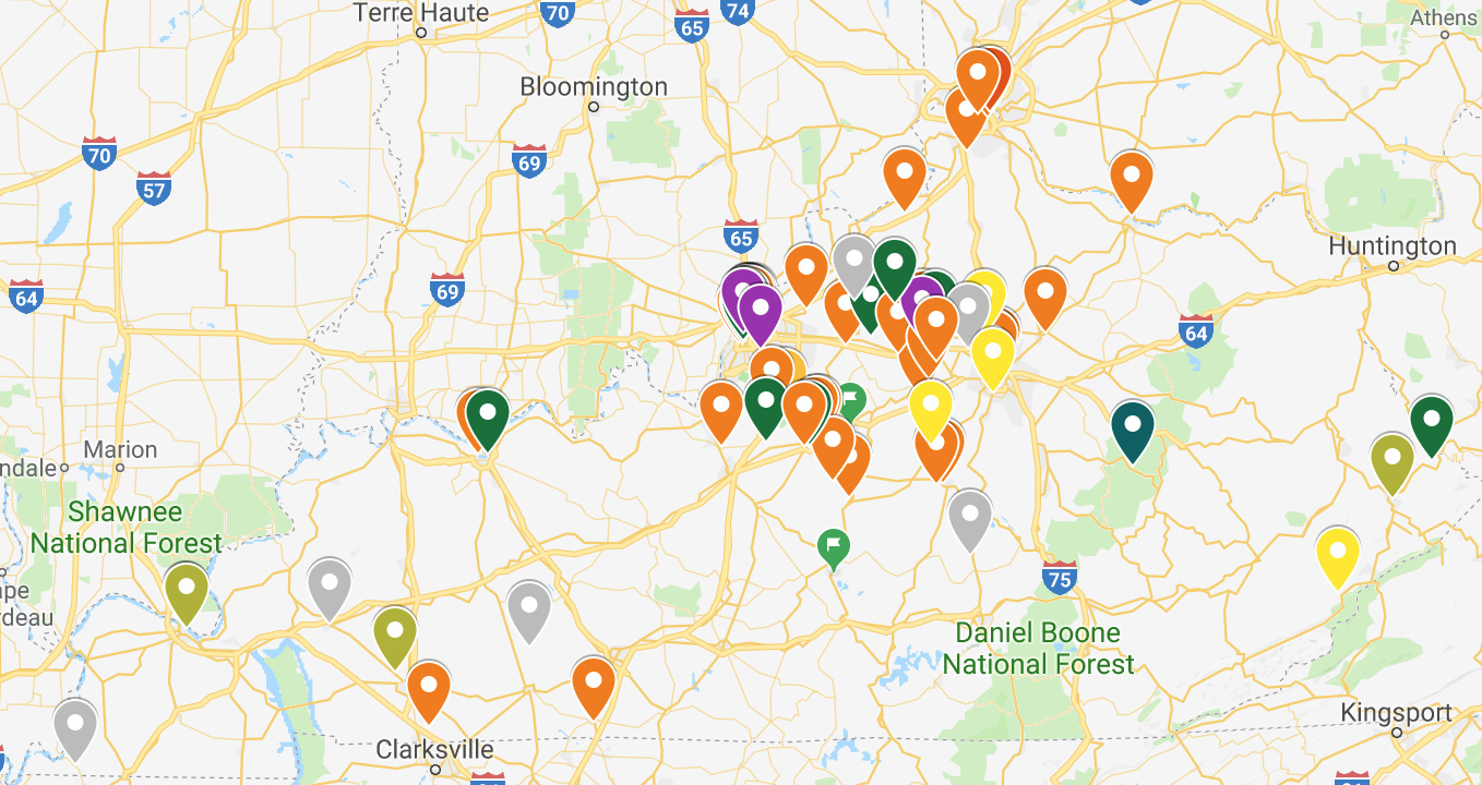 Kentucky Bourbon Trail Map Buffalo Trace