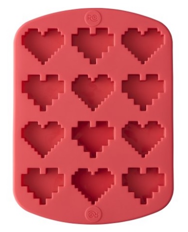 Molde Silicón Corazón Pixel