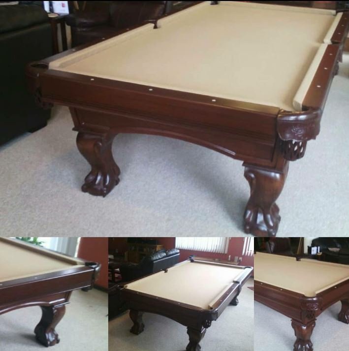 MESA DE BILLAR POOL PATAS DE GARRA
