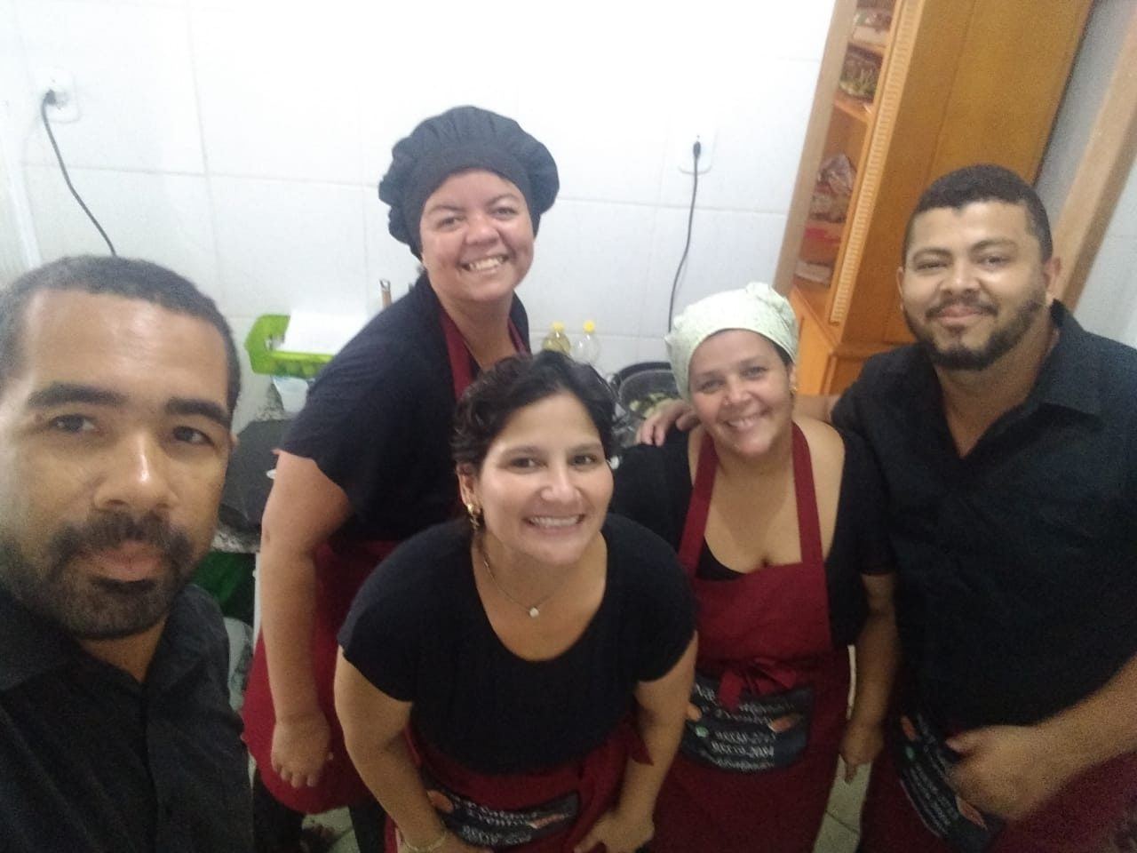 Happy chef in kitchen