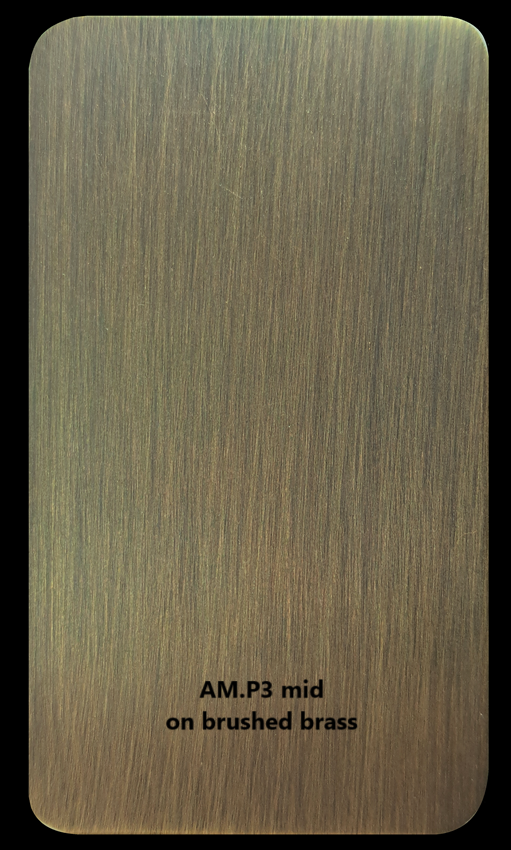 Mid patina on brushed brass AM.P3 Artistic Metals 
