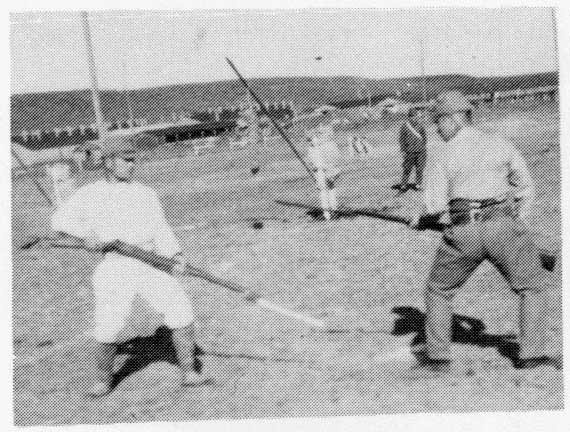 Nakamura sensei teaching in Manchuria ca 1944. (Photos courtesy Nakamura Taizaburo.)