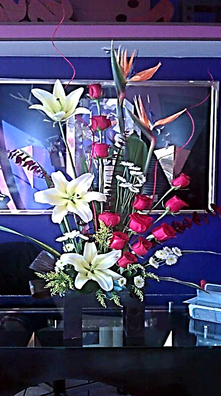 Arreglo A17 de 12 rosas rojas con tres lilies pueden variar el color y dos avez de paraiso.
$ 850