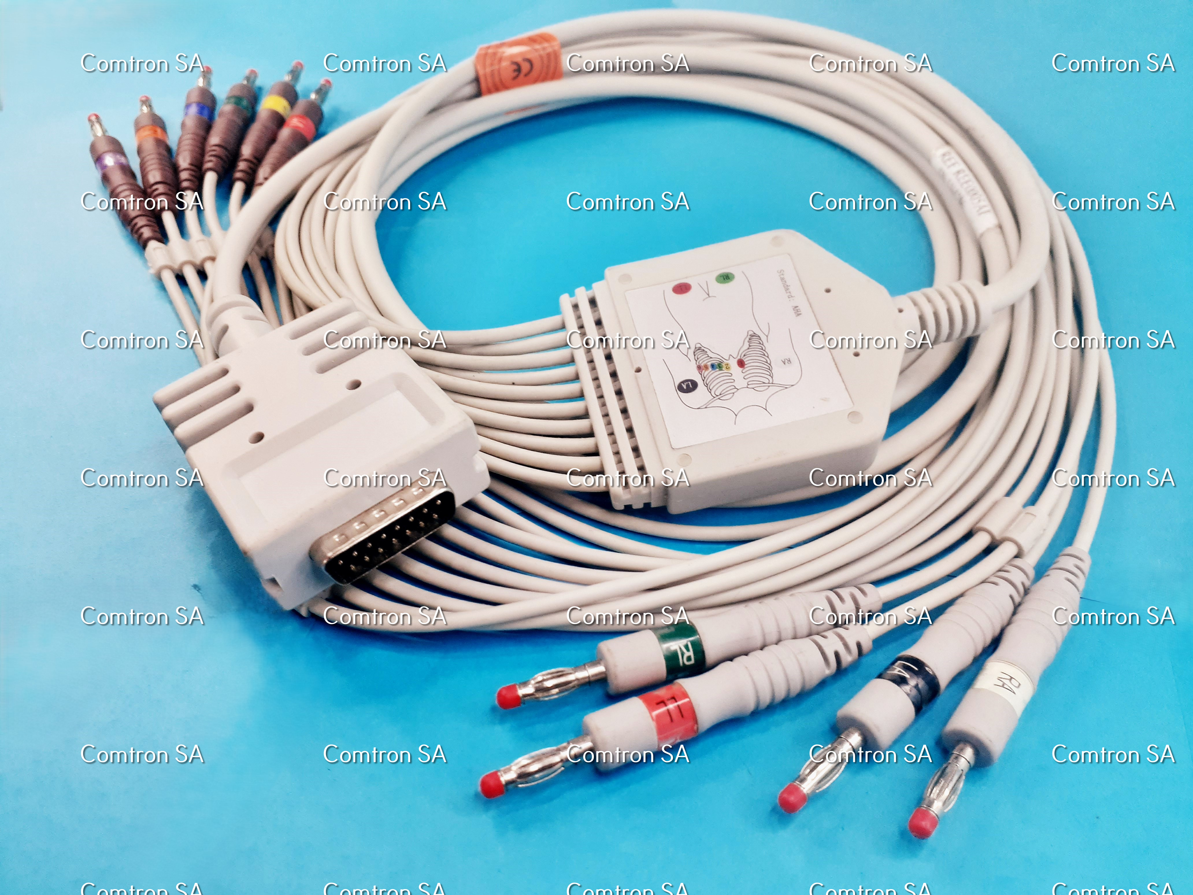 Cable ECG para electro
 cardiógrafo
 10 puntas tipo banana
conector burdick
SN:1165286