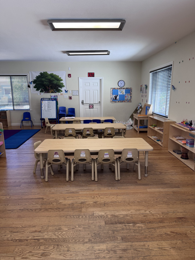 Classroom tables and chairs
