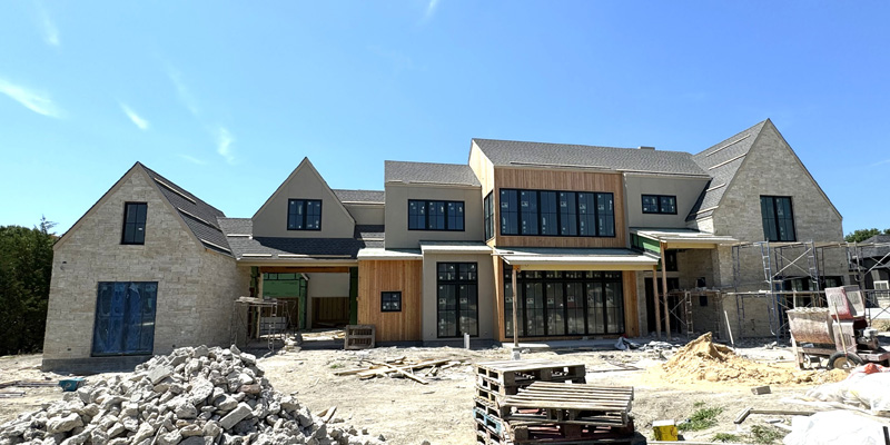 A large home being built