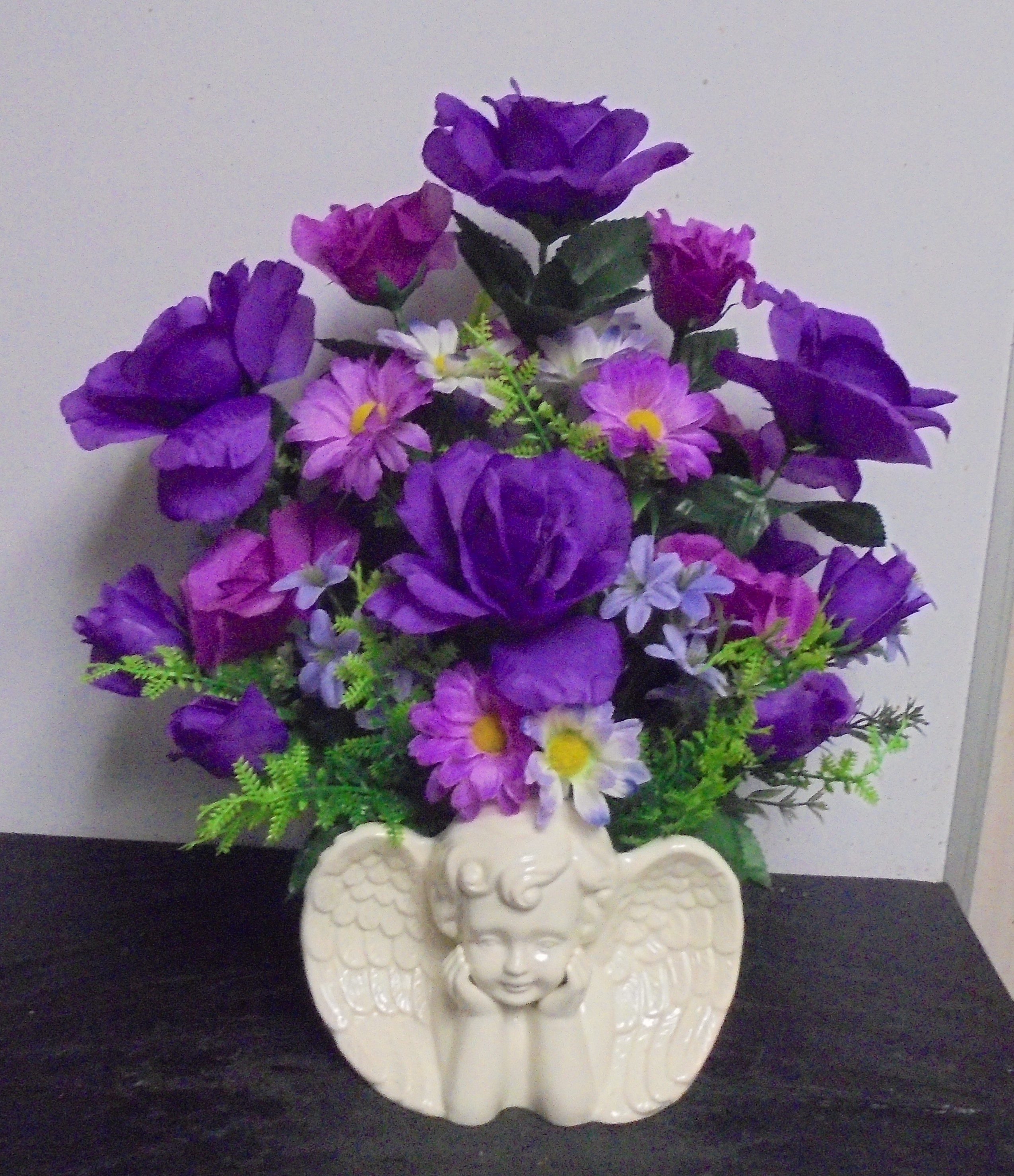 (39) "Silk" Angel Arrangement
(Purple Mix)
$60.00