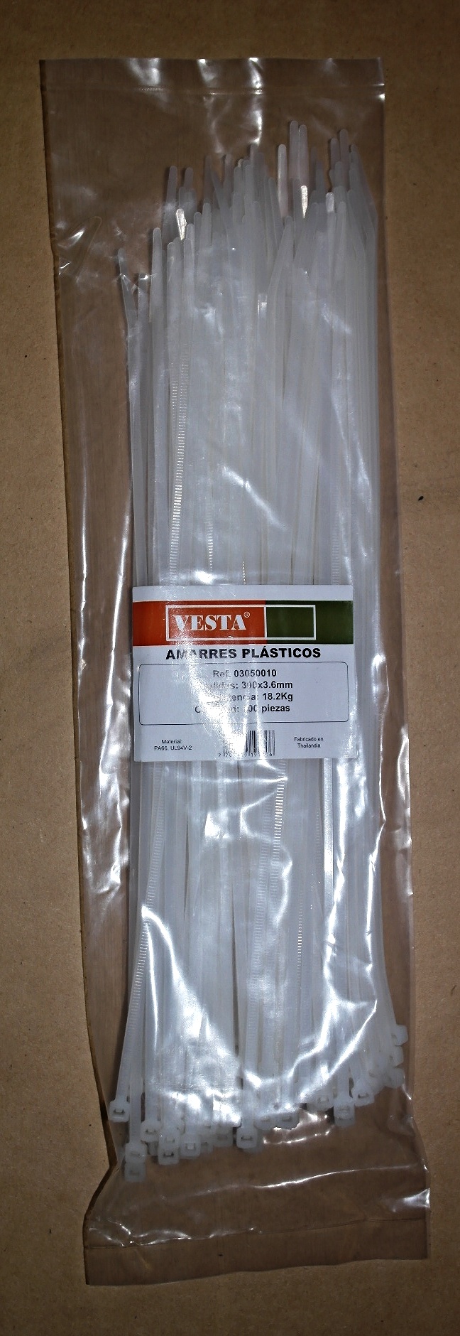 Amarre 300 mmx35mm blanco
Vesta Paquete x100 Cod:19453