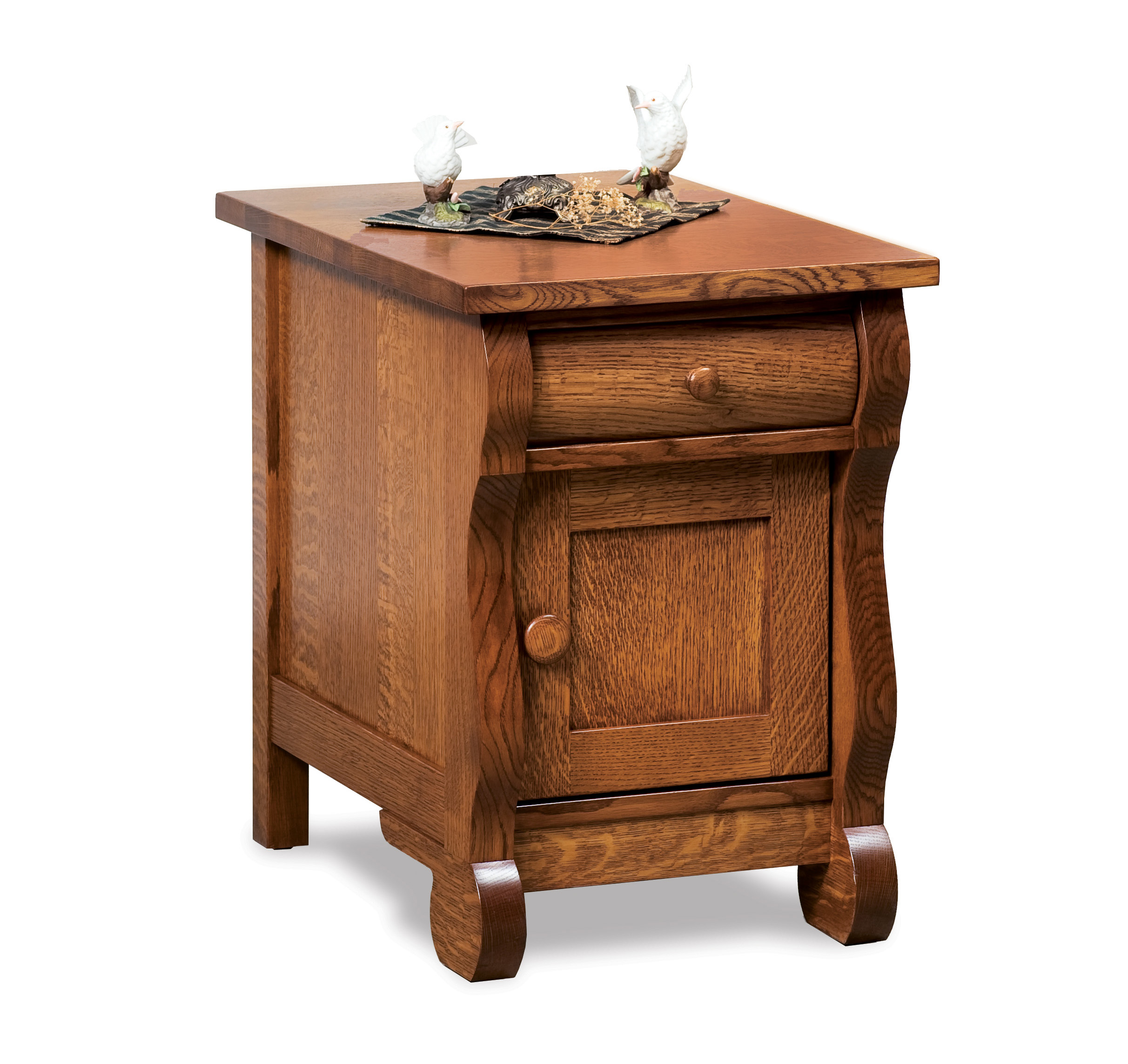 Old Classic Sleigh Enclosed End Table