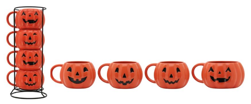 Halloween Pumpkin Stackable
Mug set with Iron Rack
UPC 6976030240355
1 CS PACK