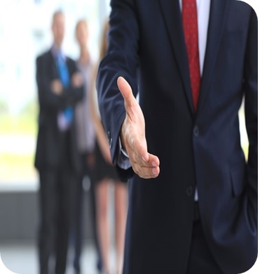 Smiling businesswoman talking on a mobile phone