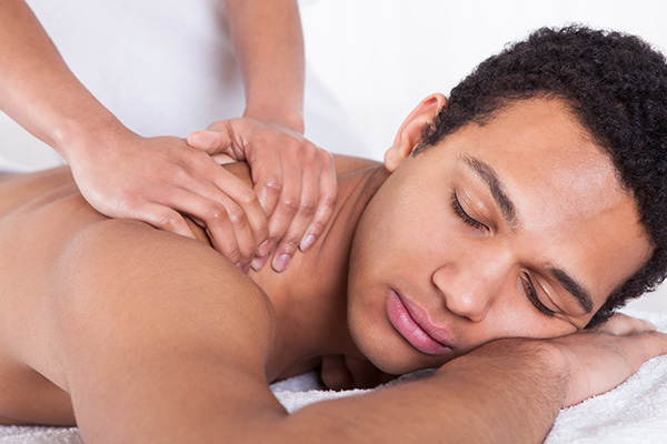 Man on spa massage Man on spa massage