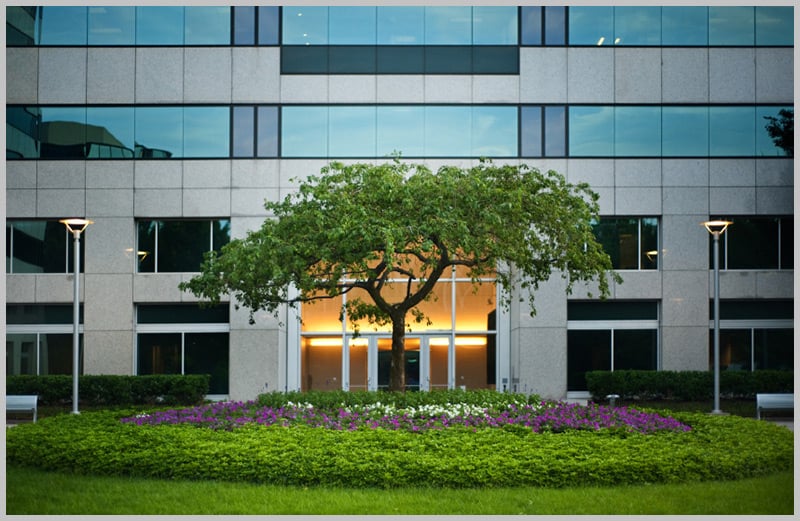 Office building with landscaping||||