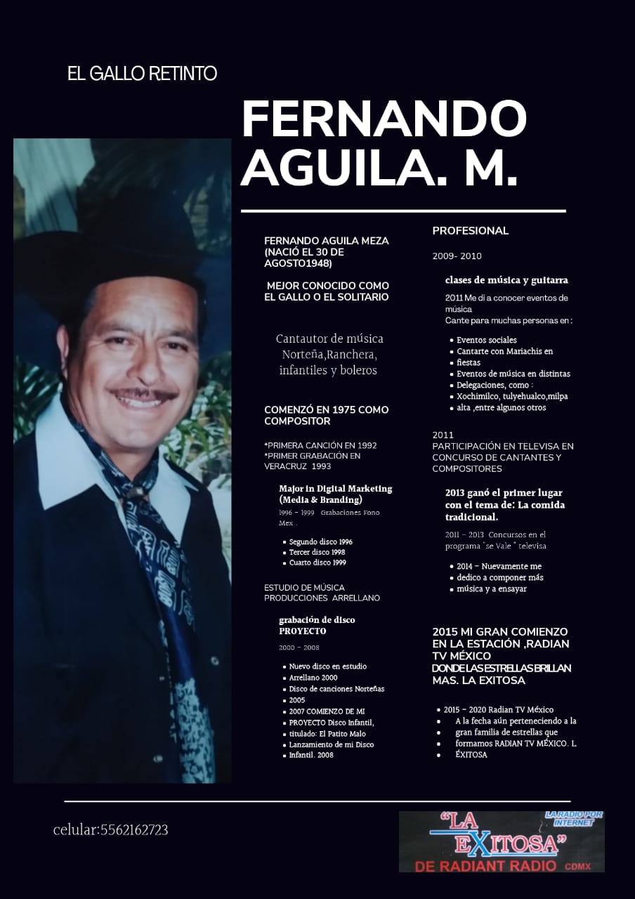 FERNANDO AGUILA EL GALLO RETINTO BIOGRAFIA LA EXITOSA 