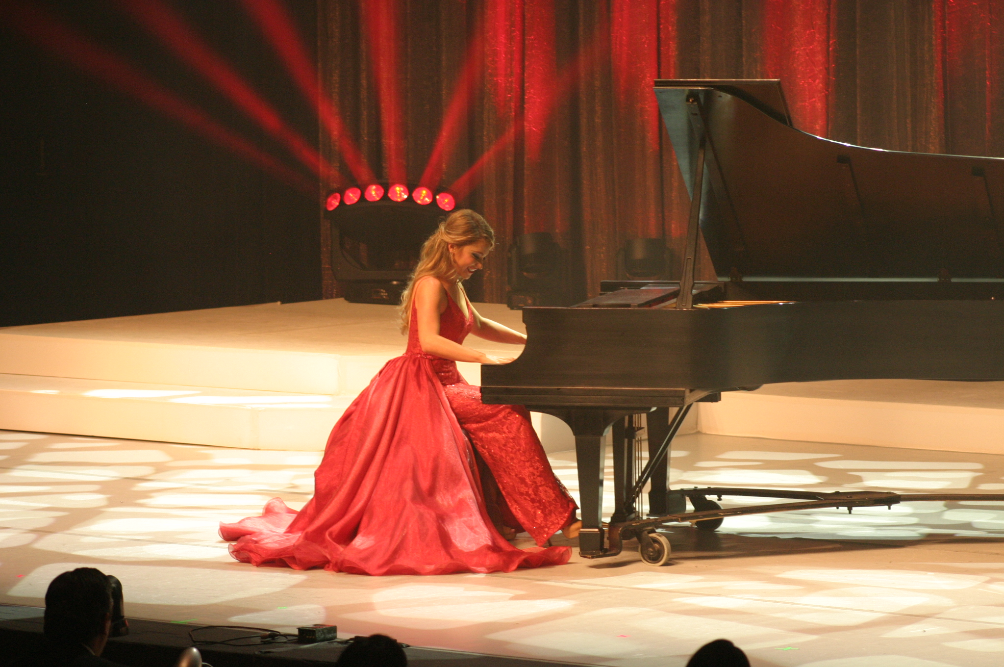 Miss Mount Holly Anne Marie Hagerty plays the piano during the Miss N.C. competition.