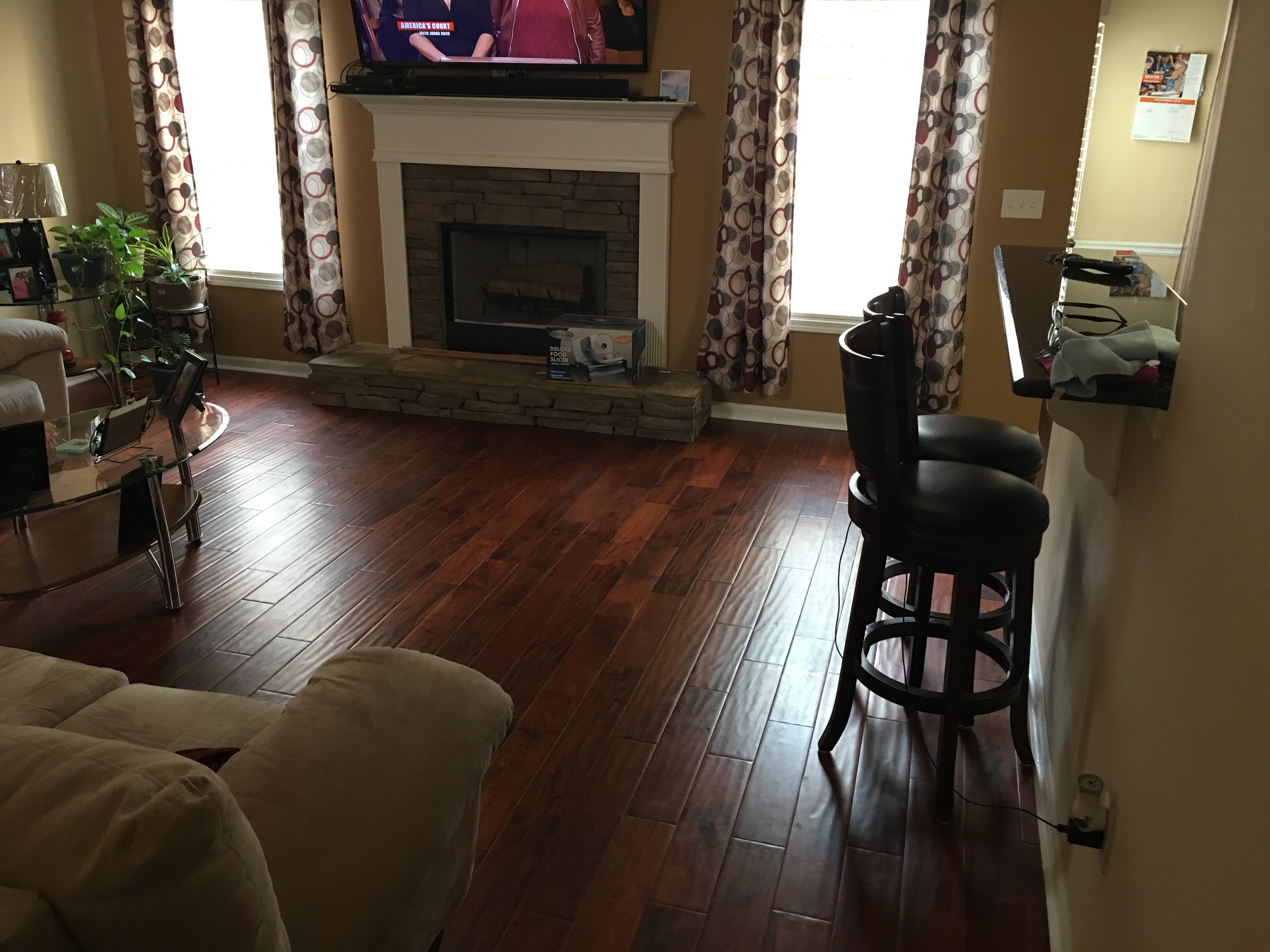 Golden teak acacia flooring 2