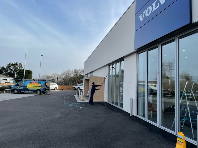 Volvo Showroom Interior And Exterior Window Cleaning