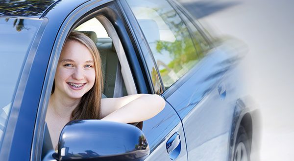 Teenage Girl Learning to 
Drive