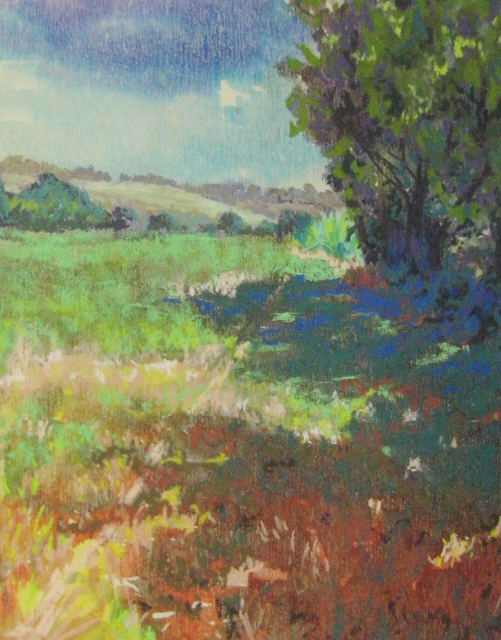 Kaddeche The Oak tree, Labige France, 12x9 Pastel