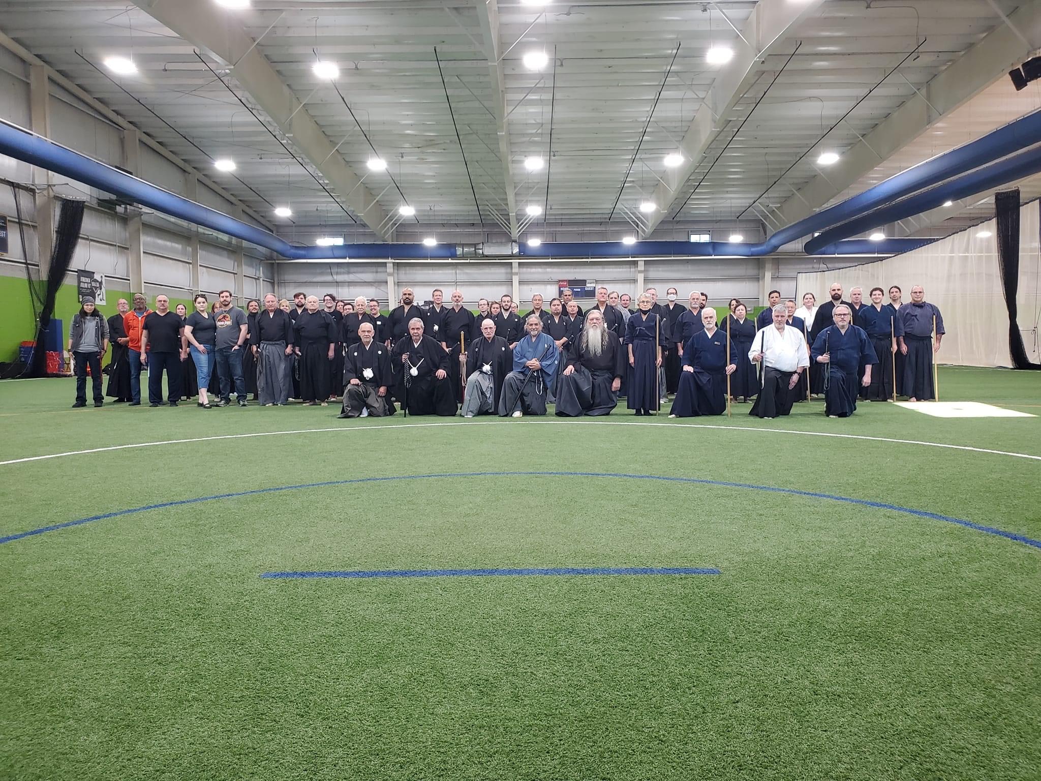 September 2022: Kenkonkai in Washington D.C. held a day of embu in celebration of the 20th anniversary of their founding. Practitioners of a number of styles demonstrated their arts. John joined Kurt Brown Sensei for a Mugairyu Iai Hyodo embu.