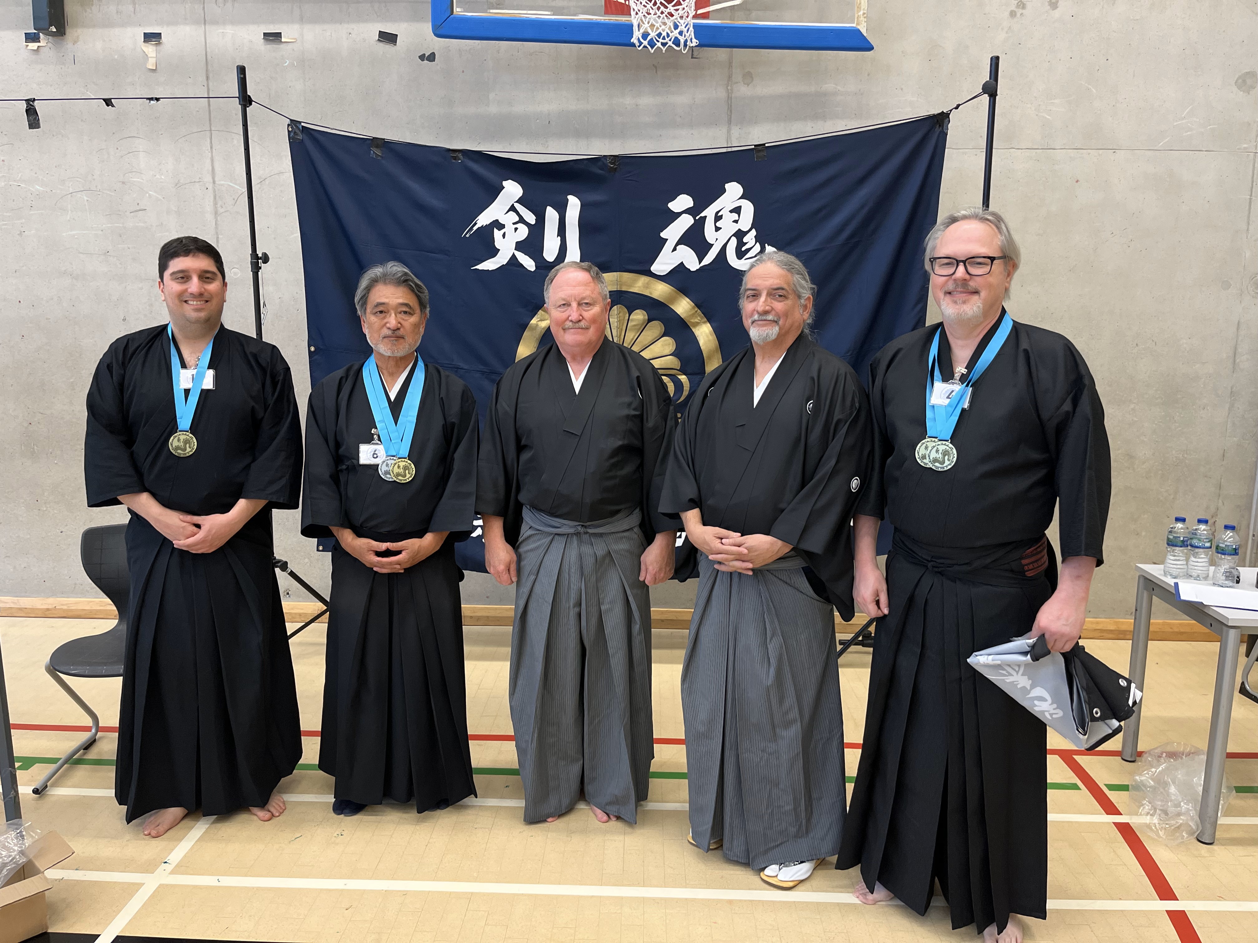 Kenshinkan members with Drawdy Sensei and Jenkins Sensei from Kenkonkai.