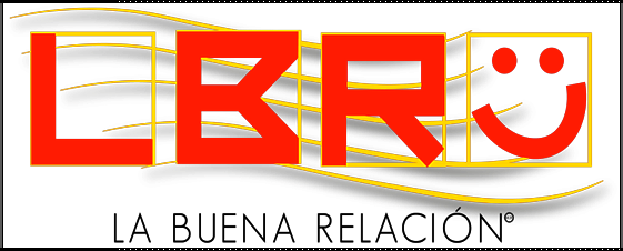 Logotipo de LBRJ en letras rojas con fondo negro y líneas amarillas con un símbolo de sonrisa.