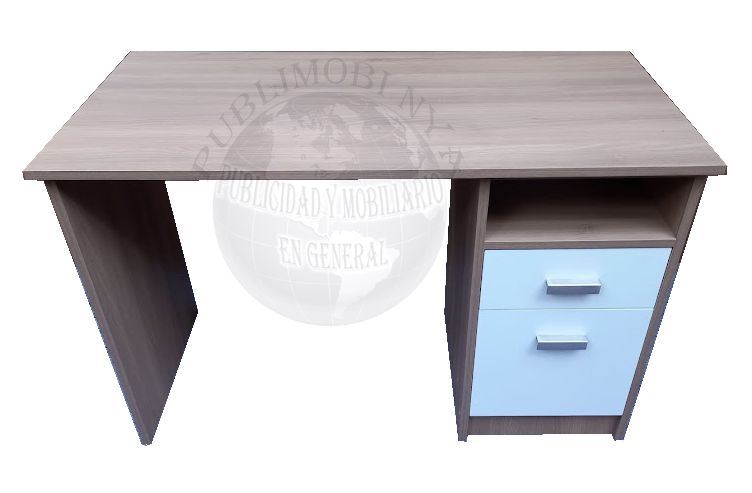 ESCRITORIO M30.
Elaborado en Melamina a dos colores, gaveta superior, puerta inferior. Mide 120x60cm.
