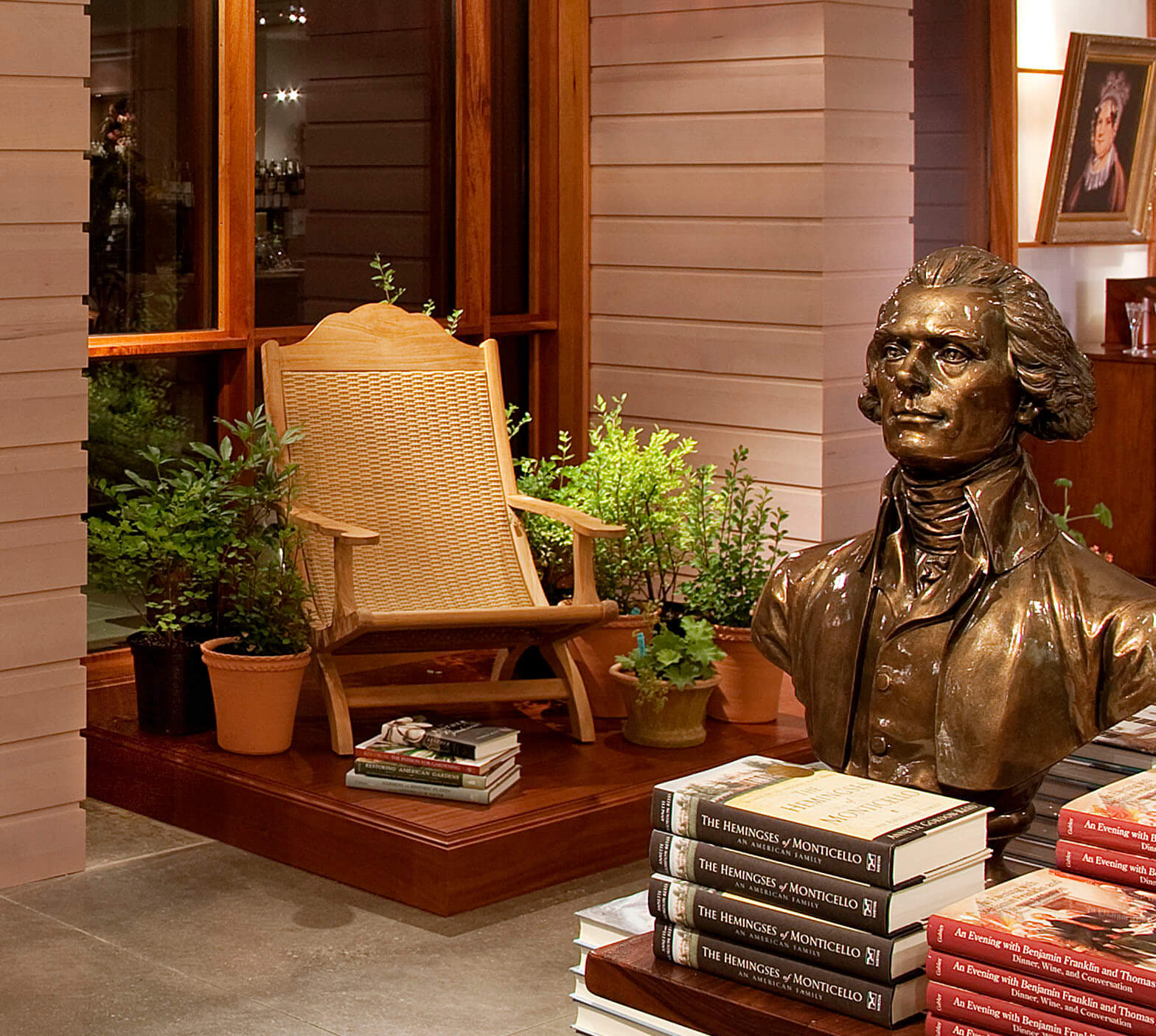 Monticello store design, close up