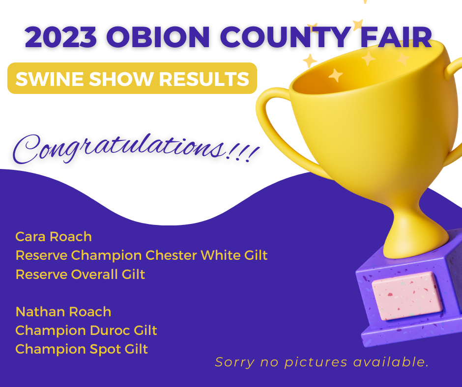 Cara and Nathan Roach
2023 Obion County Fair