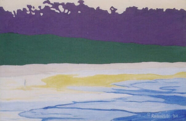 Op-060 ASILOMAR BEACH 30 in x 40 in Oil on Canvas 2001