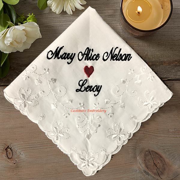 Butterfly & Heart
100% white cotton handkerchief
Machine washable
Measures 13" square
Sold individually